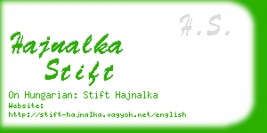 hajnalka stift business card